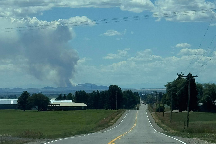 The fire near the sand dunes. | Fremont County Sheriff's Office