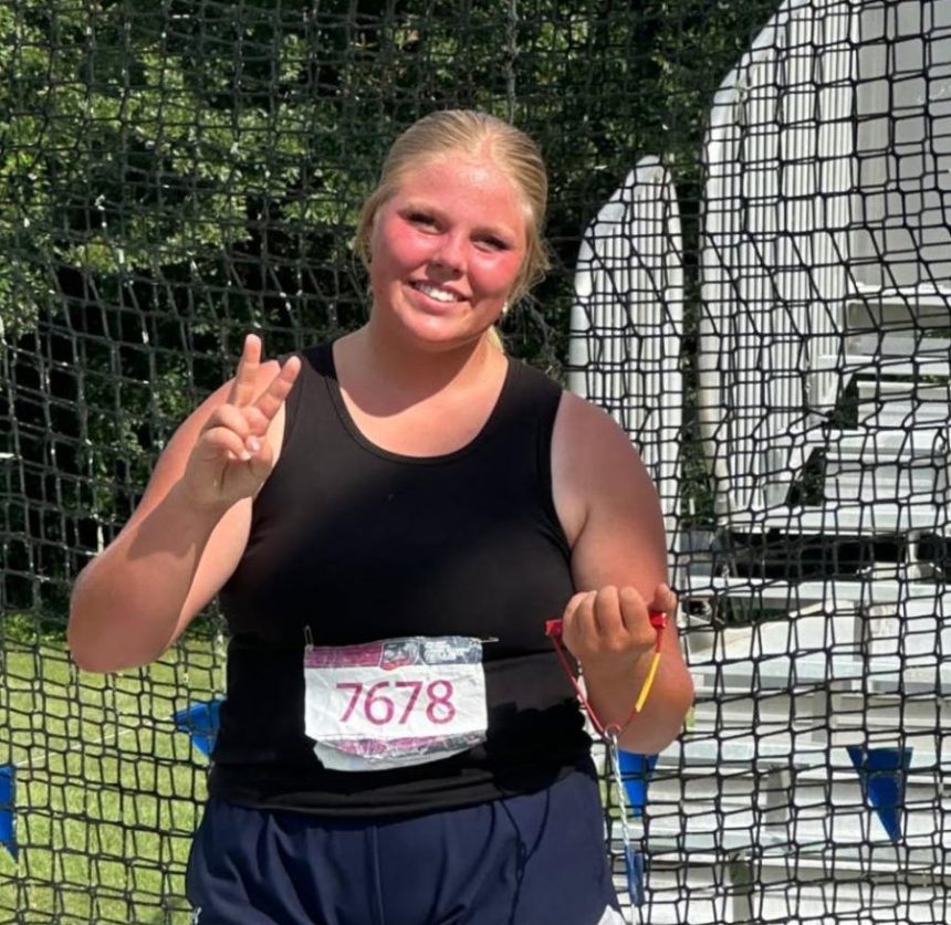 Madison Torgerson of Firth earned All-American honors at the USA Track & Field Junior Olympics. | Courtesy photo.