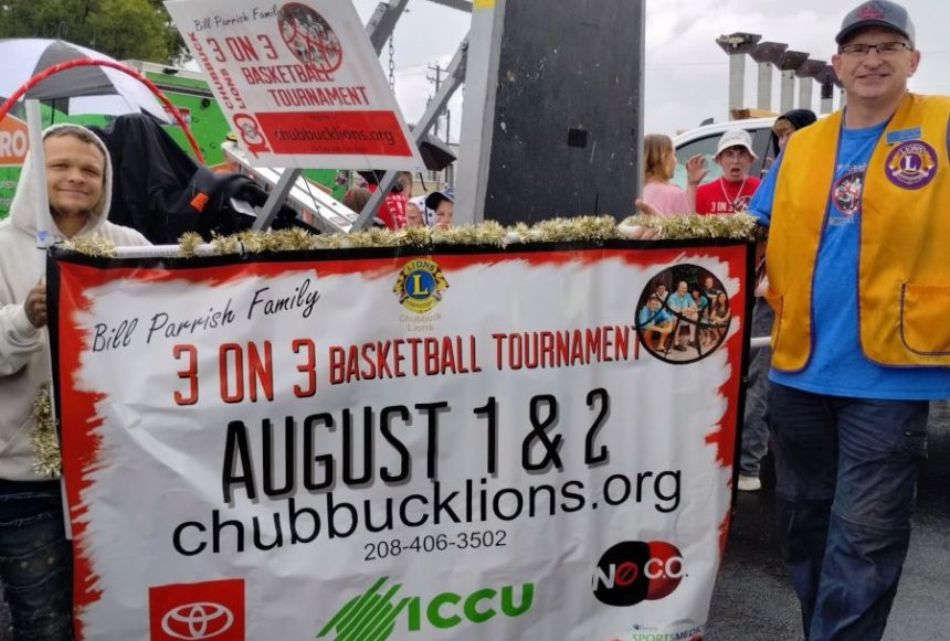 Parrish float and sign