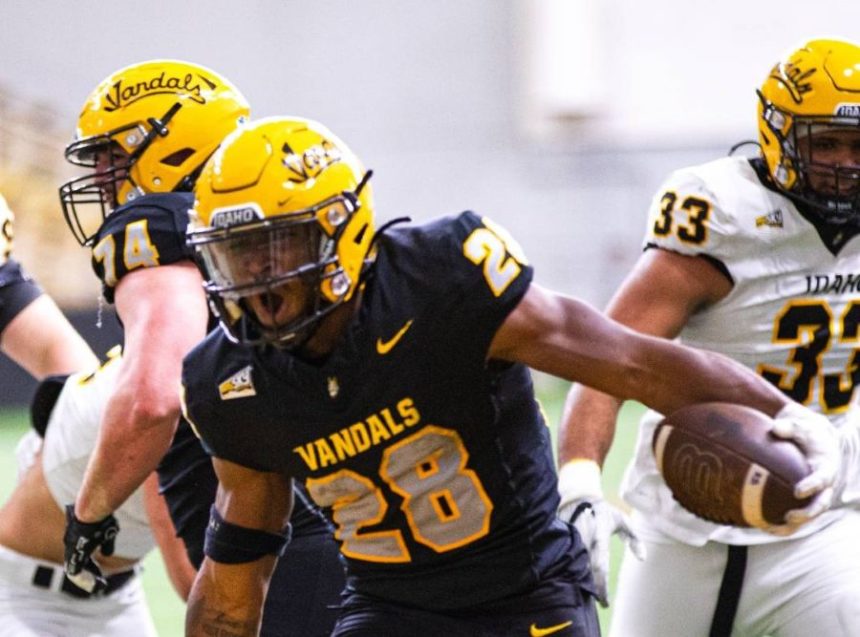 Running back Nate Thomas and the University of Idaho football team will have two nationally televised games during the 2025 season. University of Idaho Athletics