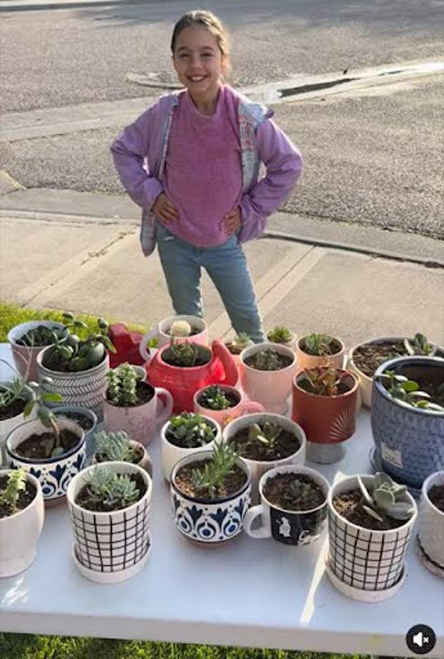 Margo Augustus selling plants