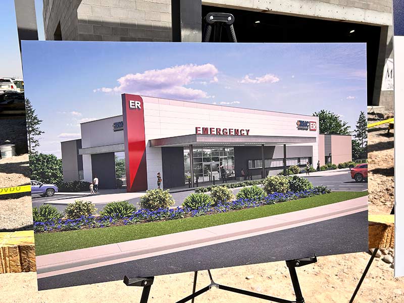 Artistic rendering of the new ER on display at the beam signing event Thursday. | Rett Nelson, EastIdahoNews.com