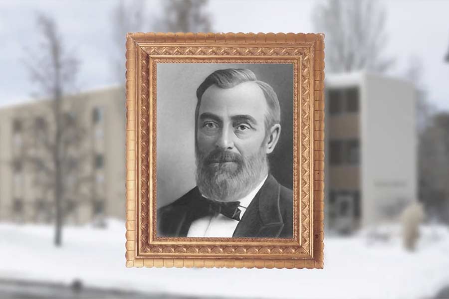Photo of William F. Rigby inside the William F. Rigby Hall on the Brigham Young University-Idaho campus. | Courtesy BYU-Idaho