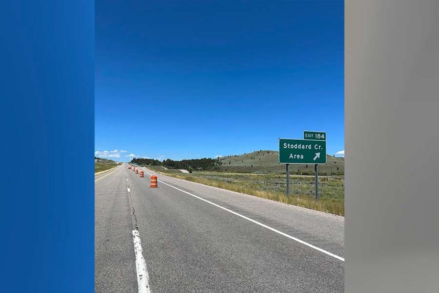 Construction cones near the Stoddard Creek bridge in Dubois | Courtesy Idaho Transportation Department