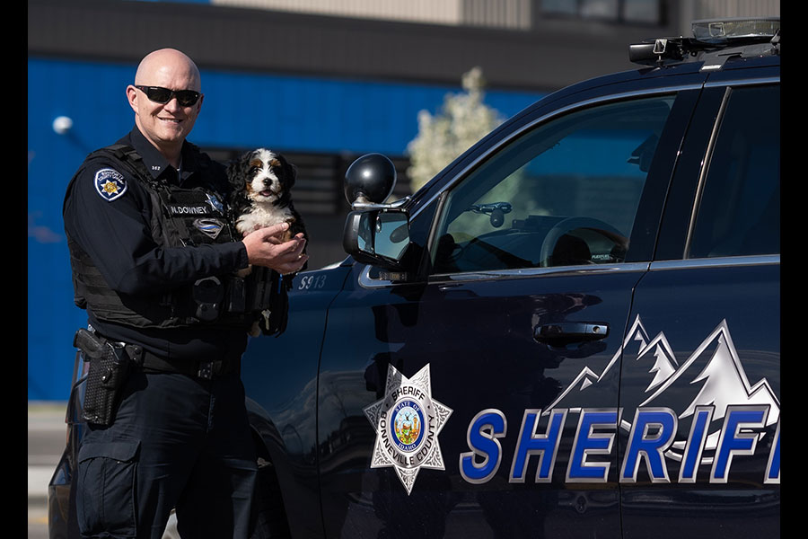 Bonneville County Sheriff Deputy Nathan Downey with K9 Strider | Courtesy Bonneville County Sheriff's Office