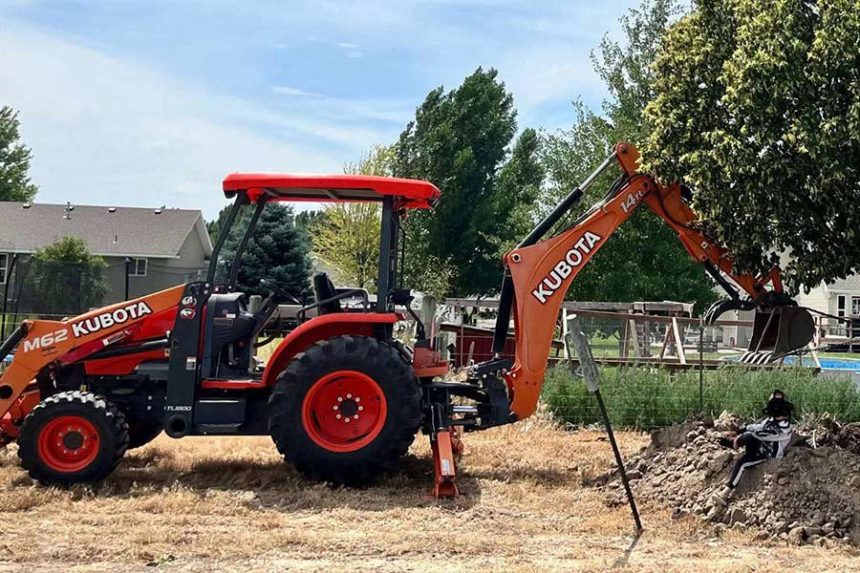 This orange tractor was allegedly stolen from Rigby family's property. | Courtesy Katelyn Owens
