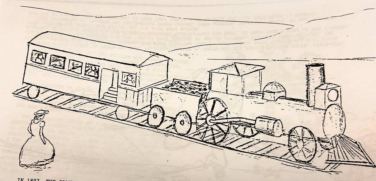 Sketch by Greg Housely depicting the construction of the railroad in eastern Idaho. | Courtesy photo
