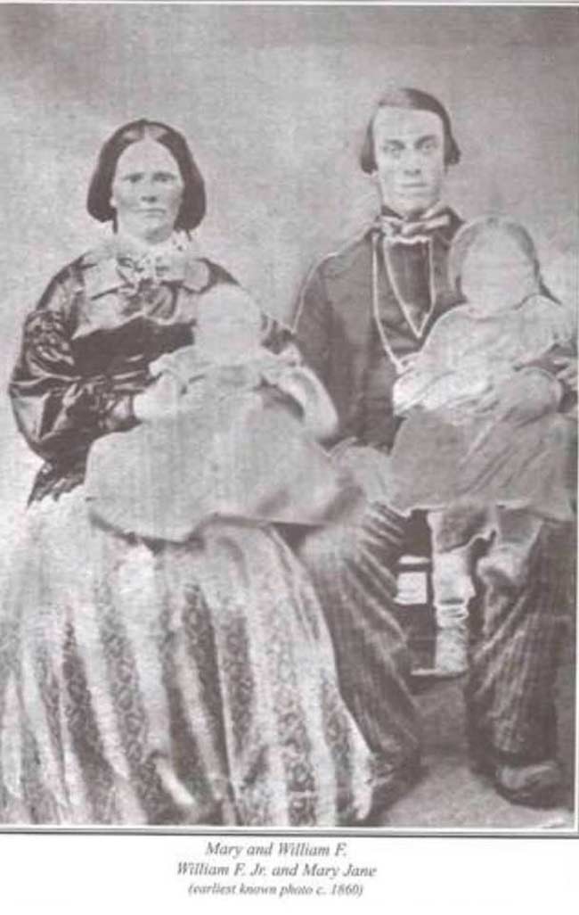 Earliest known photo of William F. Rigby, right, with one of his wives. It was taken about 1860. | Courtesy photo