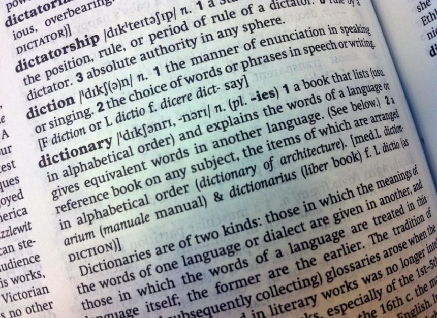 An entry in the Oxford English Dictionary, defining a dictionary, pictured Sunday Aug. 29 2010. | Associated Press