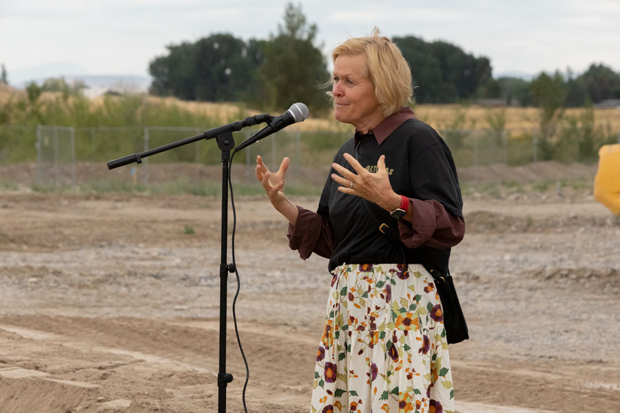 Executive Director Michelle Ball speaking during the groundbreaking of Alturas Academy North, Tuesday, Aug. 27, 2025, Rigby. | Daniel V. Ramirez, EastIdahoNews.com