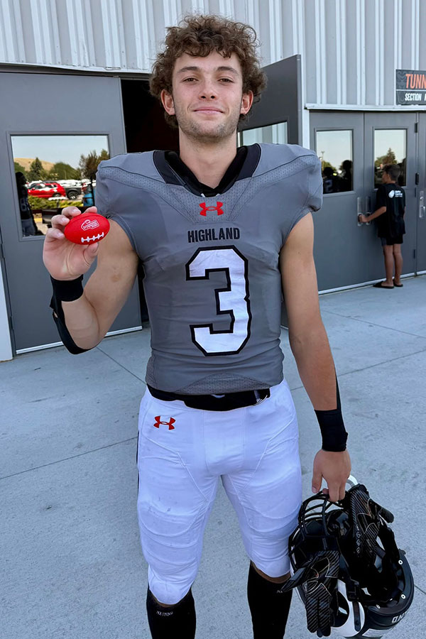 Highland football, Cedric Mitchell game ball