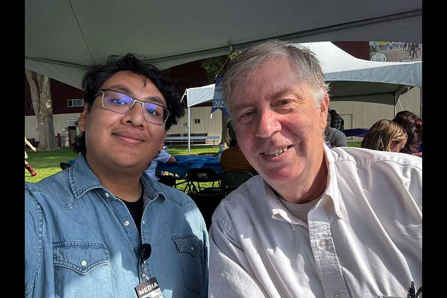 EastIdahoNews.com Reporter Daniel V. Ramirez and News Editor David Kennard prior to eating the food at the Eastern Idaho State Fair Food Contest | Daniel V. Ramirez, EastIdahoNews.com