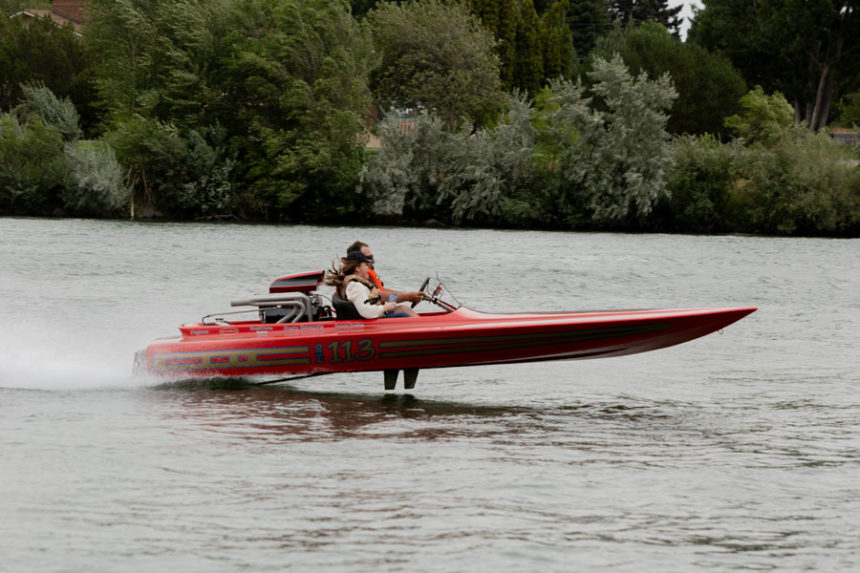 A speedboat flying down the Snake River Monday afternoon. | Daniel V. Ramirez, EastIdahoNews.com