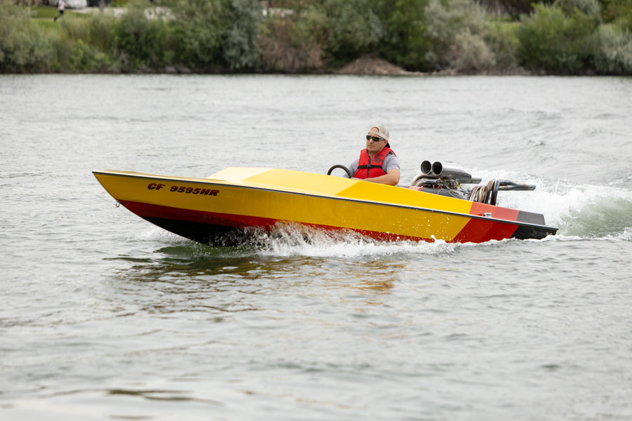 One of the many speedboats that will race on Saturday before the Great Snake River Greenbelt Duck Race. | Daniel V. Ramirez, EastIdahoNews.com