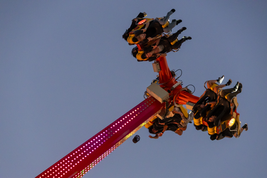 A man losing his hat on one of the many rides. | Daniel V. Ramirez, EastIdahoNews.com