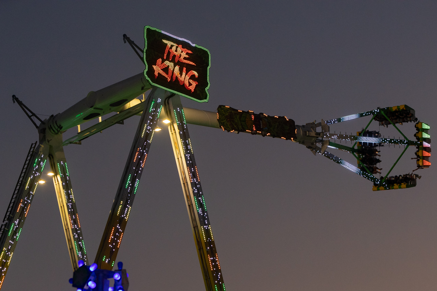The King ride swinging adrenaline seeking fair-goers around at the Eastern Idaho State Fair. | Daniel V. Ramirez, EastIdahoNews.com