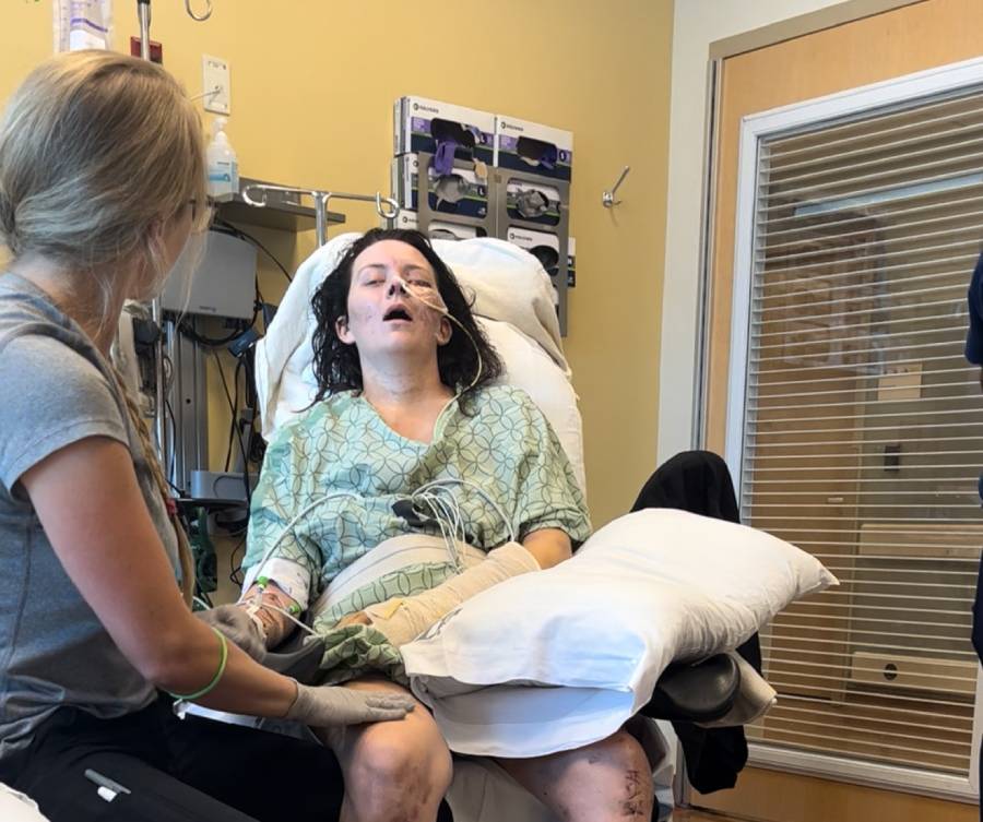 Hannah in the hospital