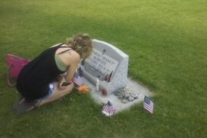 Michelle McDevitt at grave