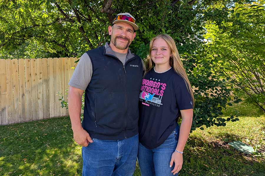Skyline wrestle, Molly Olague with father, Anthony Olague