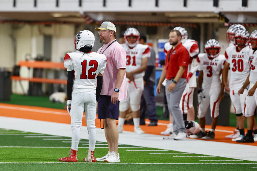 Sho-Ban football, coach Lawrence Nai and QB Zane Tohtsoni