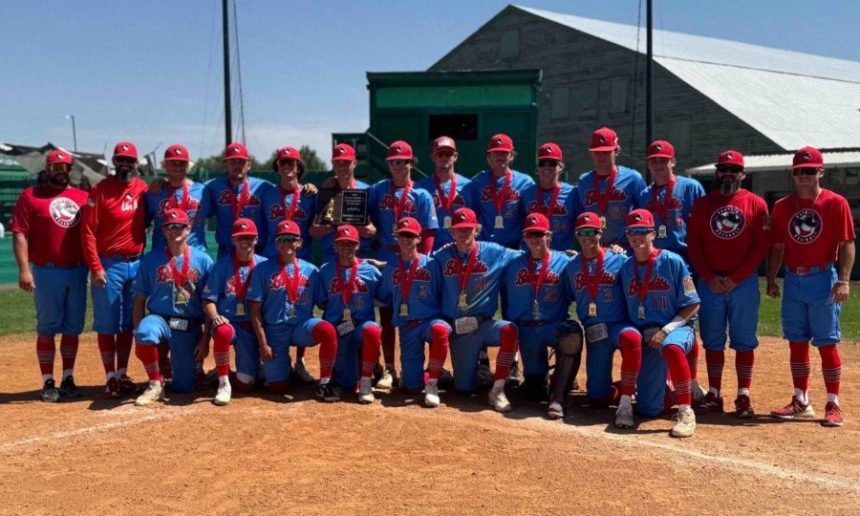 The Idaho Falls Bandits celebrate their American Legion state championshp. | Courtesy photo.