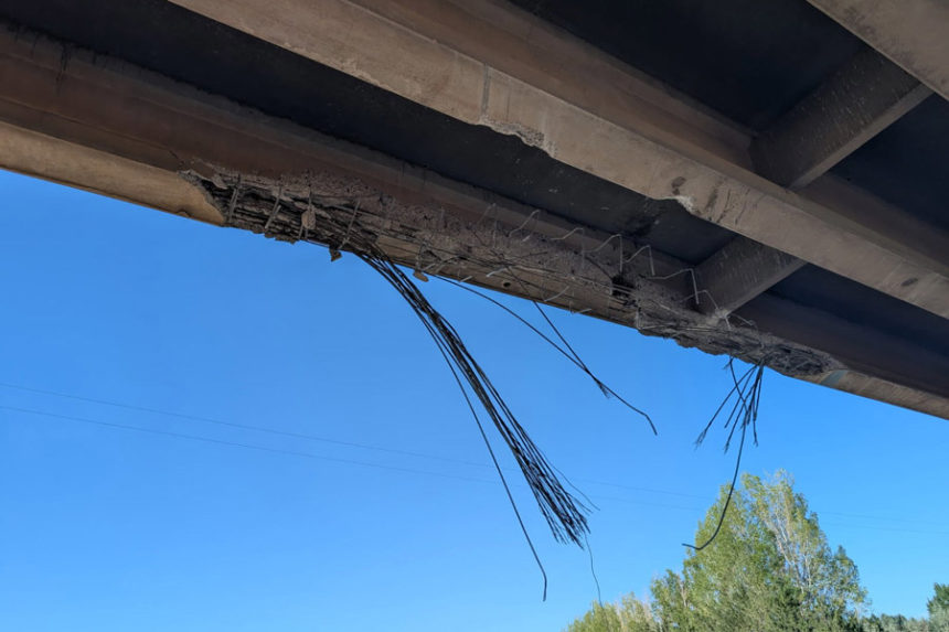 Damage to the bridge. | Idaho Department of Transportation