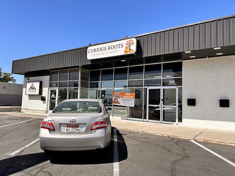 The front of the building at Curious Roots Learning Academy | Rett Nelson, EastIdahoNews.com