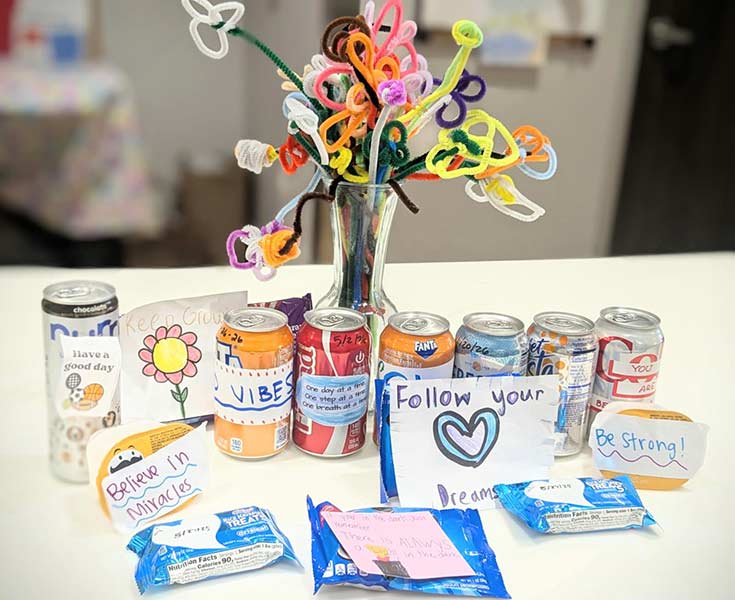 "Compassion on a can or snack" donation to the Ronald McDonald Family Room. | Courtesy Lori Priest