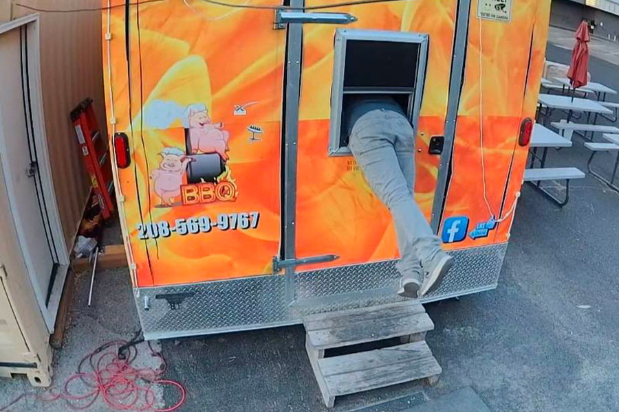 The suspect in the Dave's Fire & Smoke BQQ burglary that occurred early Sunday morning. | Courtesy Dave's Fire & Smoke BBQ