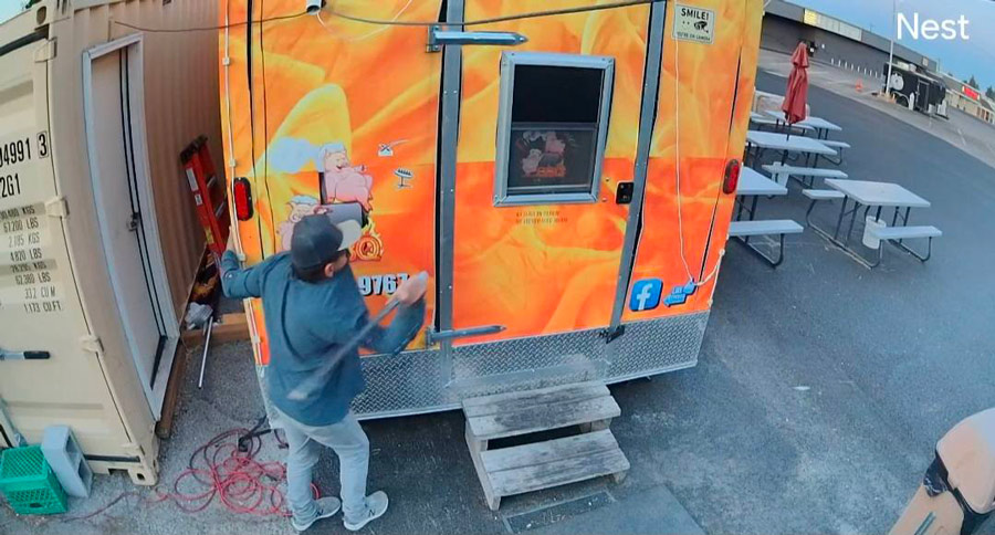 The suspect in the Dave's Fire & Smoke BQQ burglary that occurred early Sunday morning. | Courtesy Dave's Fire & Smoke BBQ