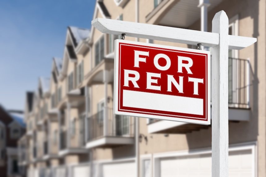 for rent real estate sign in front of a row of apa 2024 09 11 11 30 04 utc