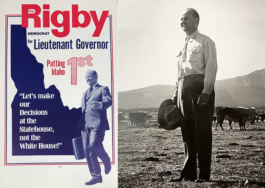 Campaign poster and photo of Ray Rigby during his campaign for Lt. Governor in 1974. | Courtesy Jerry Rigby