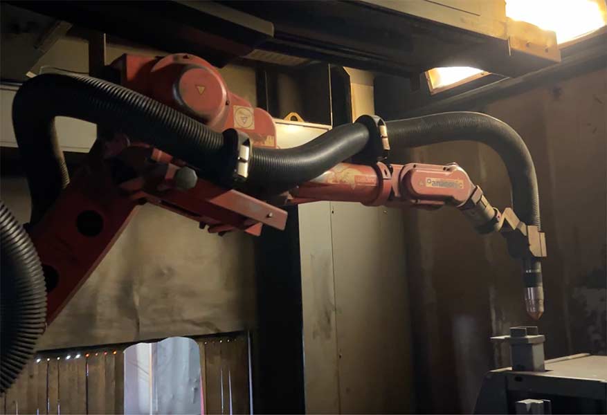 Voortman robotic arm used to cut steel at TRC Fabrication. | Rett Nelson, EastIdahoNews.com