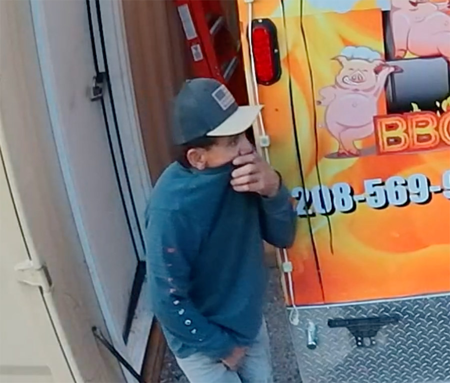 The suspect in the Dave's Fire & Smoke BQQ burglary that occurred early Sunday morning. | Courtesy Dave's Fire & Smoke BBQ