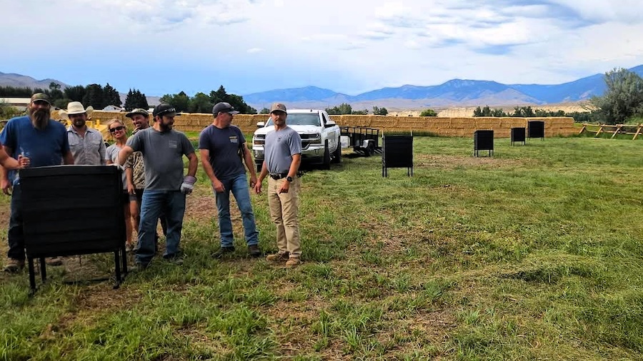 volunteers at new range