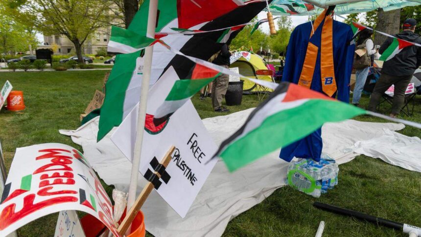 Pro-Palestine protesters in downtown Boise in May 2024. Sarah A. Miller, Idaho Statesman