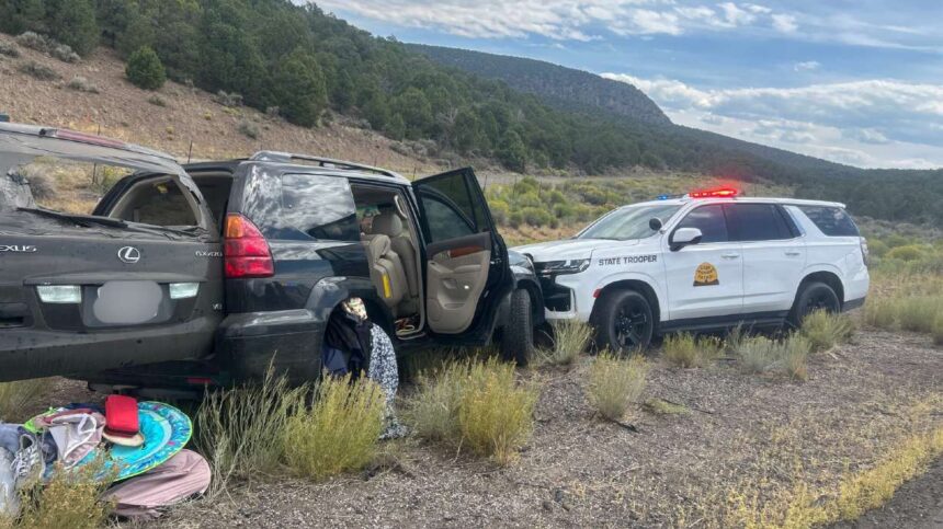 The Utah Highway Patrol stopped a wrong-way driver on I-15 in Beaver County on Tuesday after the driver fled from police for approximately 60 miles, while at times going 120 mph. | Utah Highway Patrol