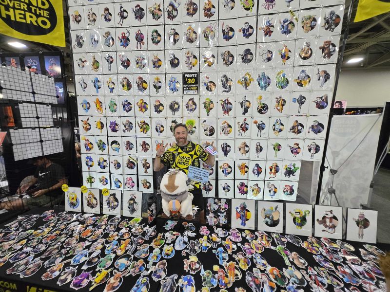 Tony Poulson at his booth at FanX in Salt Lake City on Thursday