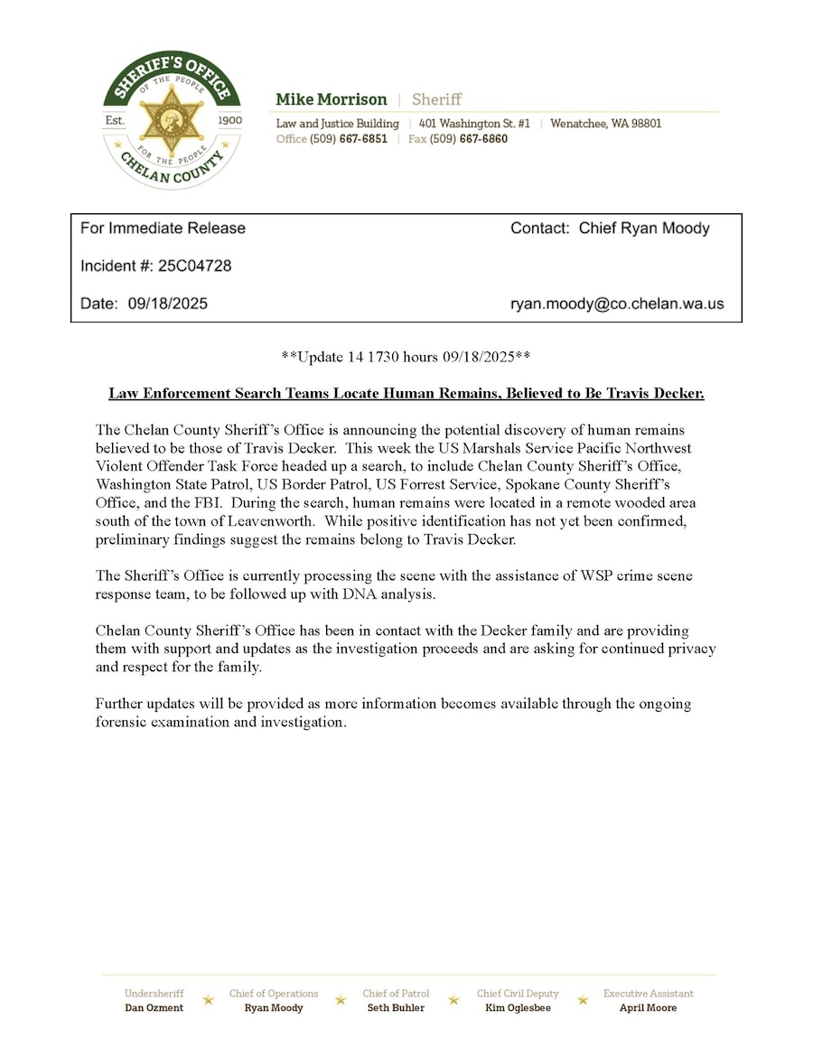 Travis Decker update