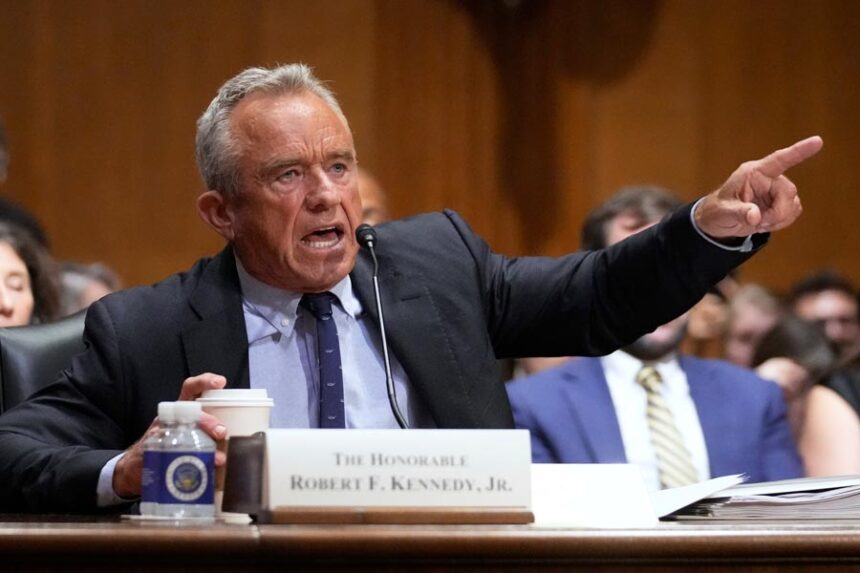 Secretary of Health and Human Services Robert F. Kennedy Jr., appears before the Senate Finance Committee, on Capitol Hill in Washington, Thursday, Sept. 4, 2025. | Mark Schiefelbein, Associated Press