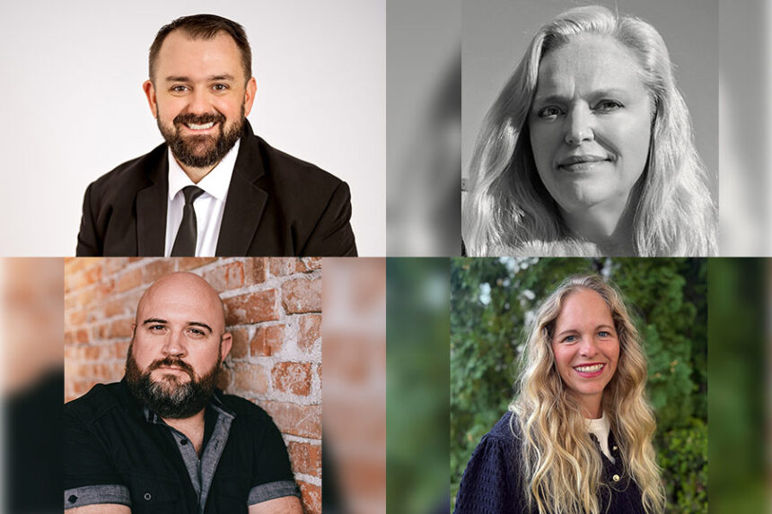 (from left to right) Keven Lewis, Linda Leeuwrik, Jeremy Marley and Stacy Satterfield