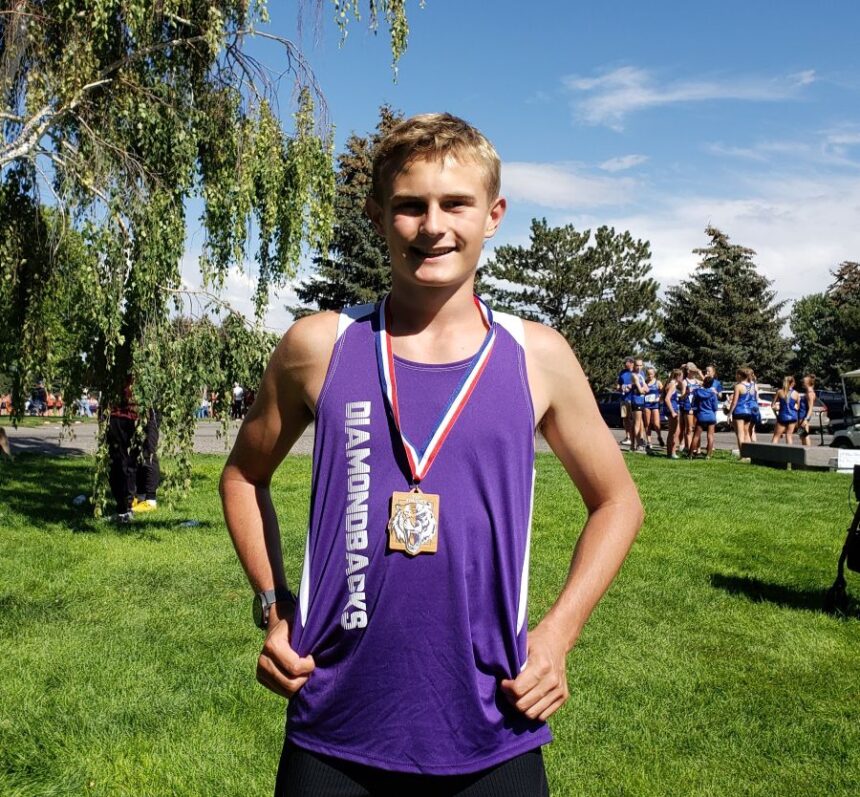 Ethan Hansen of Century won the Varsity A race at Tiger-Grizz. | Allan Steele, EastIdahoSports.com.