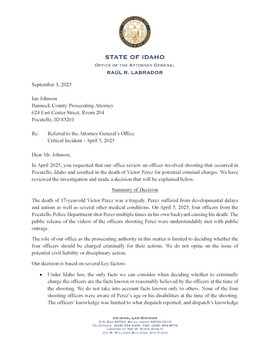 Pocatello OIS Letter Signed Page 01