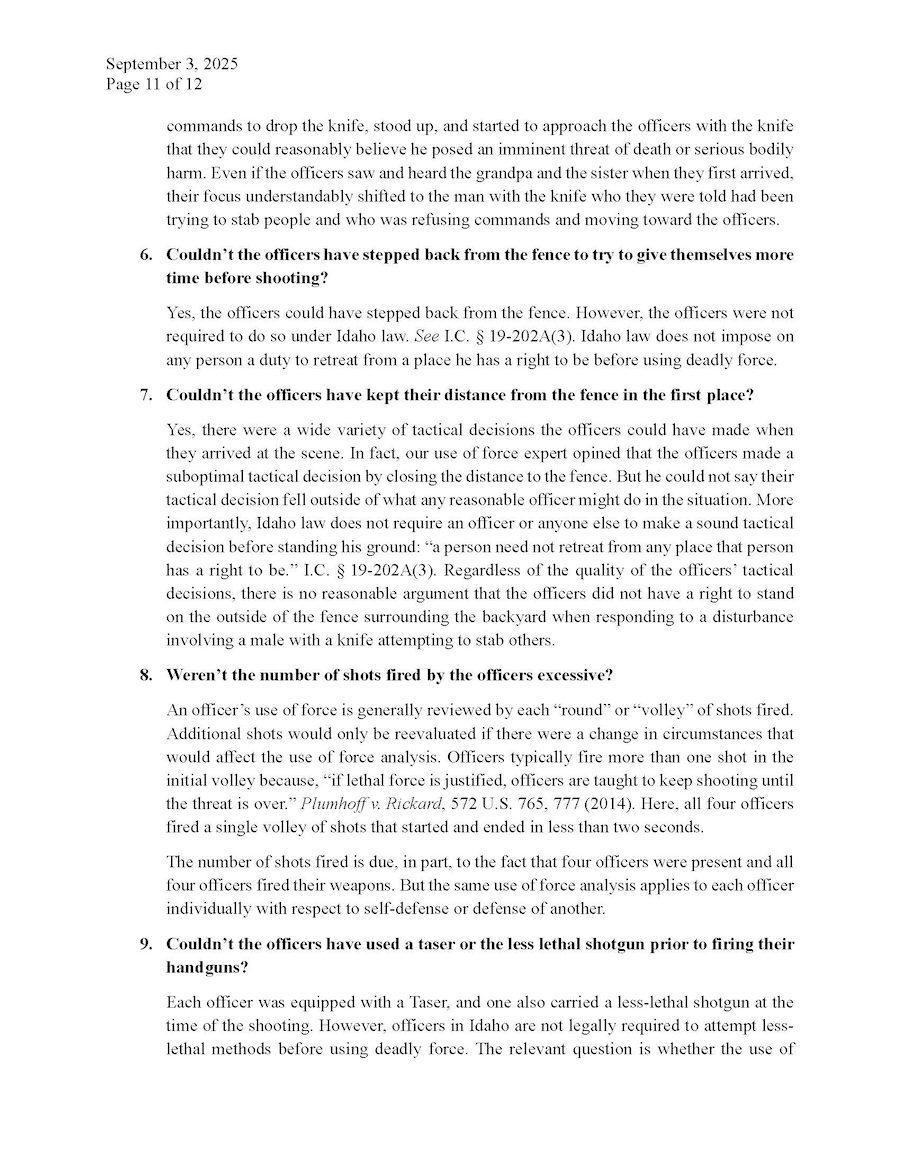 Pocatello OIS Letter Signed Page 11