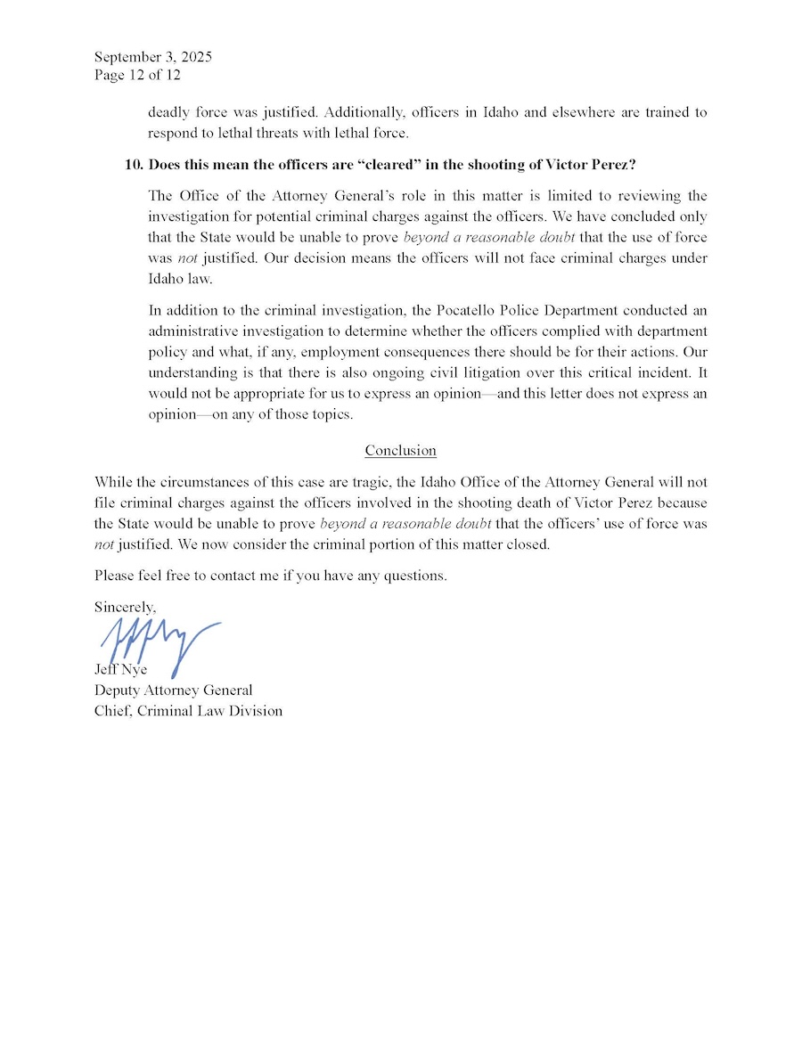 Pocatello OIS Letter Signed Page 12