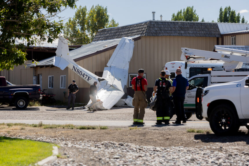 A plane crashed Wednesday morning near the intersection of East 200 North and West Yellowstone Highway. | Daniel V. Ramirez, EastIdahoNews.com