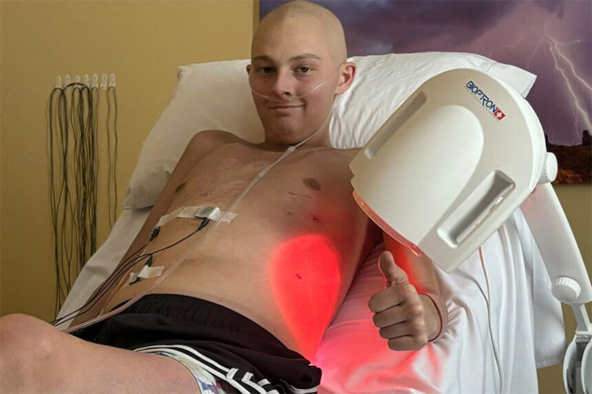 Tanner Scoresby in Arizona where he is receiving a stem cell treatment.