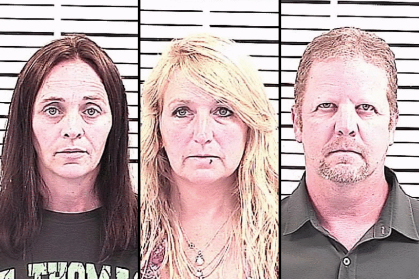 Teara Galbraith, 48, (left), Michelle Green, 54, (middle), David Jenson, 54, (right). | Fremont County Jail