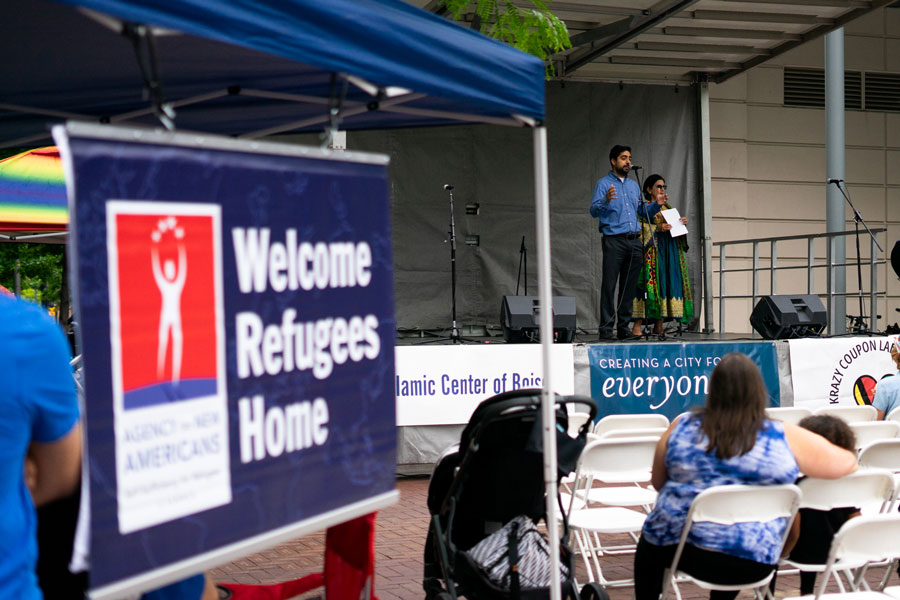 An Idaho World Refugee Day celebration in downtown Boise. (Courtesy of Cat Wheaton)