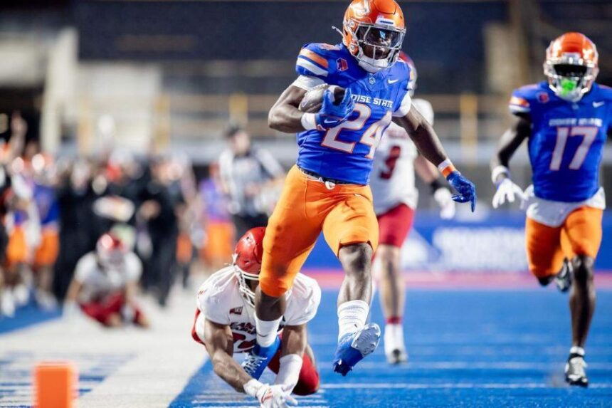 Boise State running back Dylan Riley had this 77-yard touchdown run against Eastern Washington in the second game of the season, and exploded in the third game to rush for 171 yards and score five touchdowns in a win over Air Force. Kyle Green For The Idaho Statesman